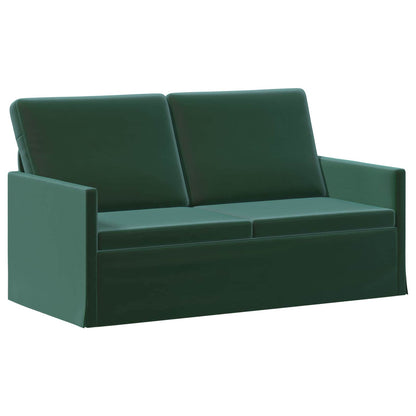 Bankstel 2 pcs Donkergroen fluweel