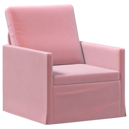 Bankstel 2 pcs Roze fluweel