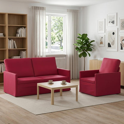Bankstel 2 pcs Wijnrood fluweel