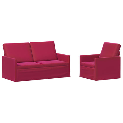 Bankstel 2 pcs Wijnrood fluweel