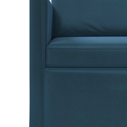 Bankstel 2 pcs Blauw fluweel