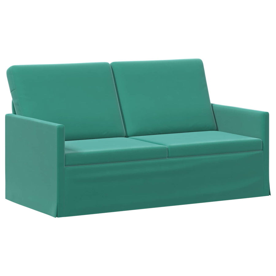 Bankstel 2 pcs Turquoise fluweel