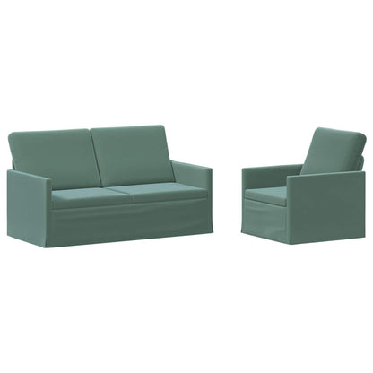 Bankstel 2 pcs Zeegroen fluweel