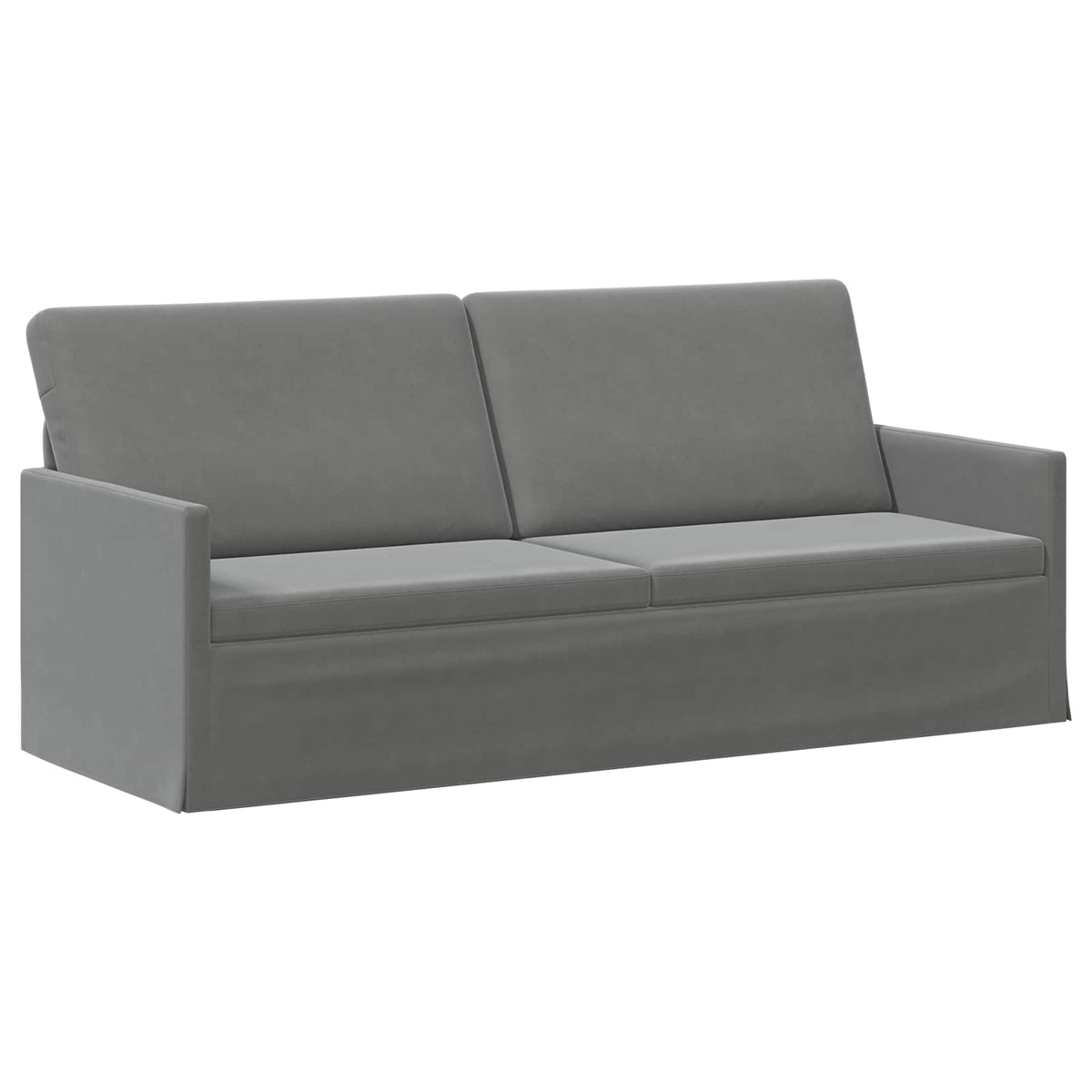 Bankstel 2 pcs Donkergrijs fluweel