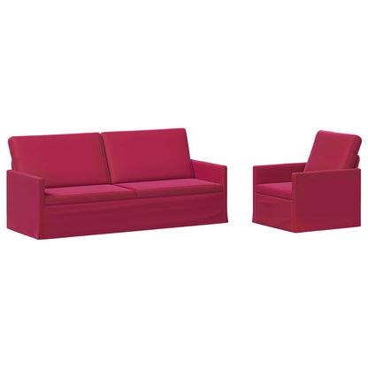Bankstel 2 pcs Wijnrood fluweel