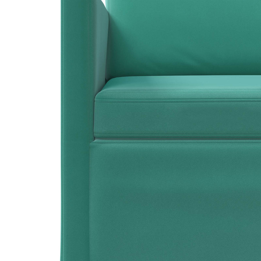 Bankstel 2 pcs Turquoise fluweel