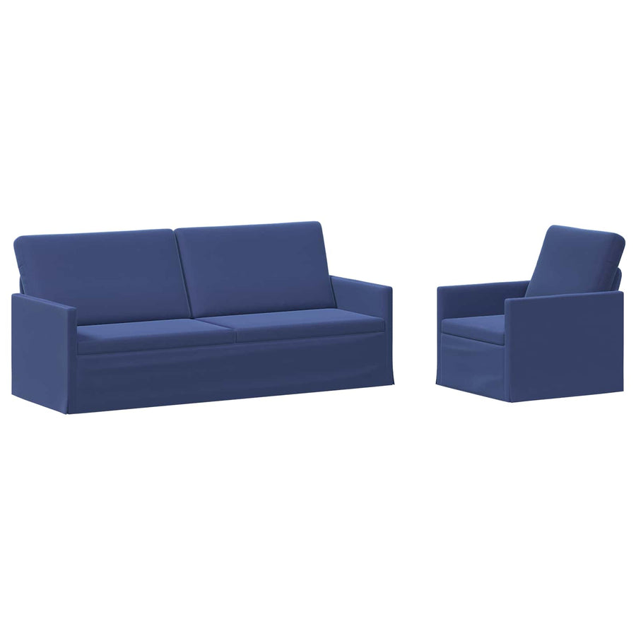 Bankstel 2 pcs Politieblauw fluweel