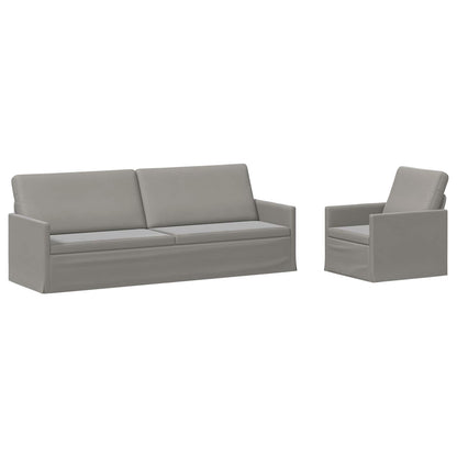 Bankstel 2 pcs Lichtgrijs fluweel