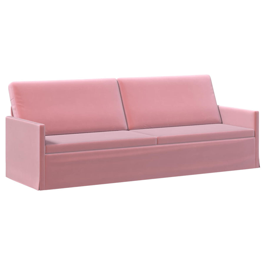 Bankstel 2 pcs Roze fluweel