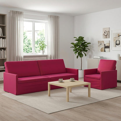 Bankstel 2 pcs Wijnrood fluweel