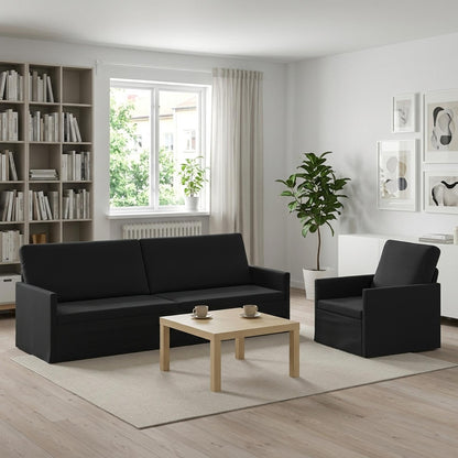 Bankstel 2 pcs Zwart fluweel