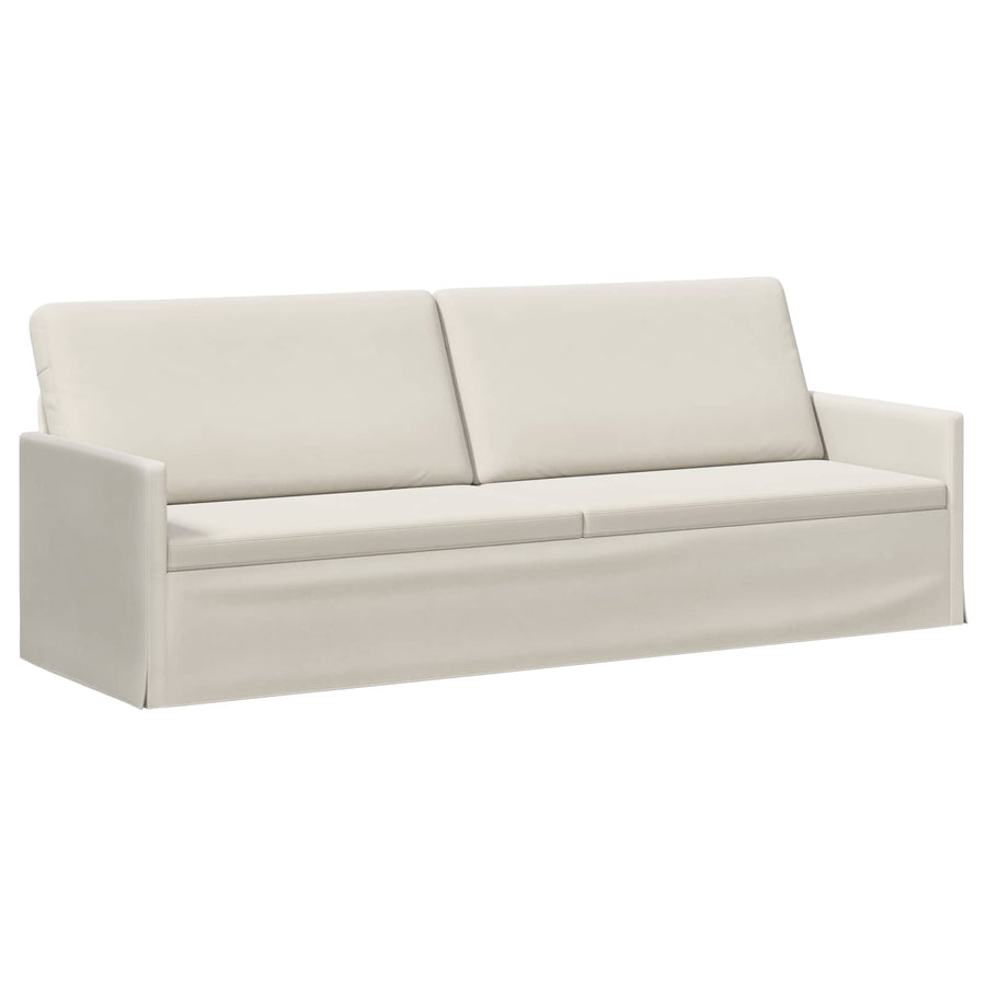 Bankstel 2 pcs Crèmekleurig fluweel
