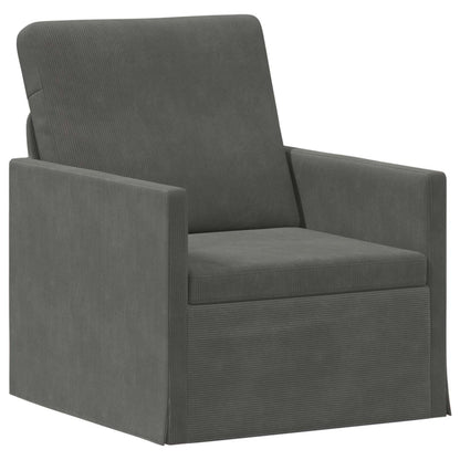 Bankstel 2 pcs Donkergrijs Katoen Stof