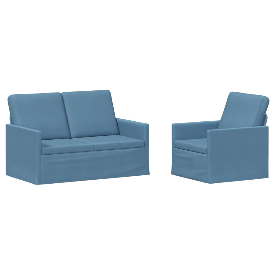Bankstel 2 pcs Blauw Katoen Stof