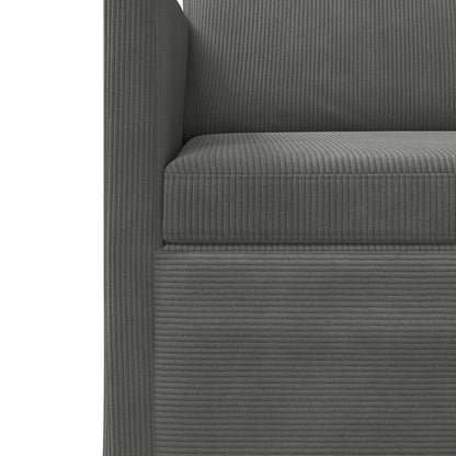 Bankstel 2 pcs Donkergrijs Katoen Stof