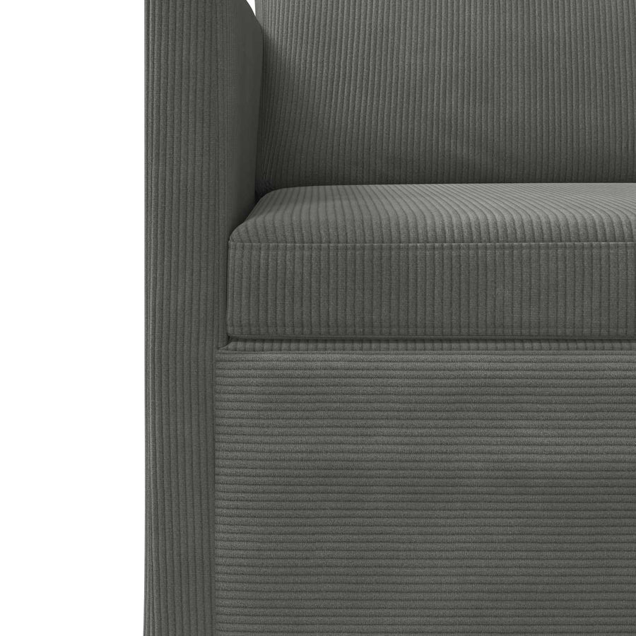 Bankstel 2 pcs Donkergrijs Katoen Stof