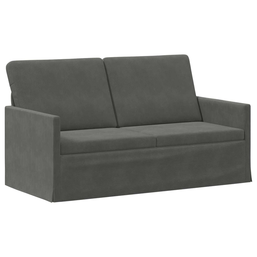 Bankstel 2 pcs Donkergrijs Katoen Stof