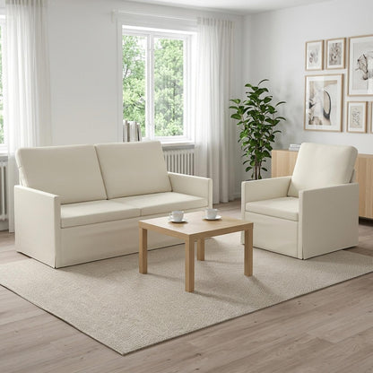 Bankstel 2 pcs Crèmekleurig Katoen Stof