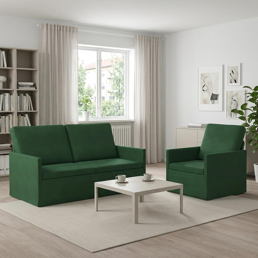 Bankstel 2 pcs Jungle Groen Katoen Stof