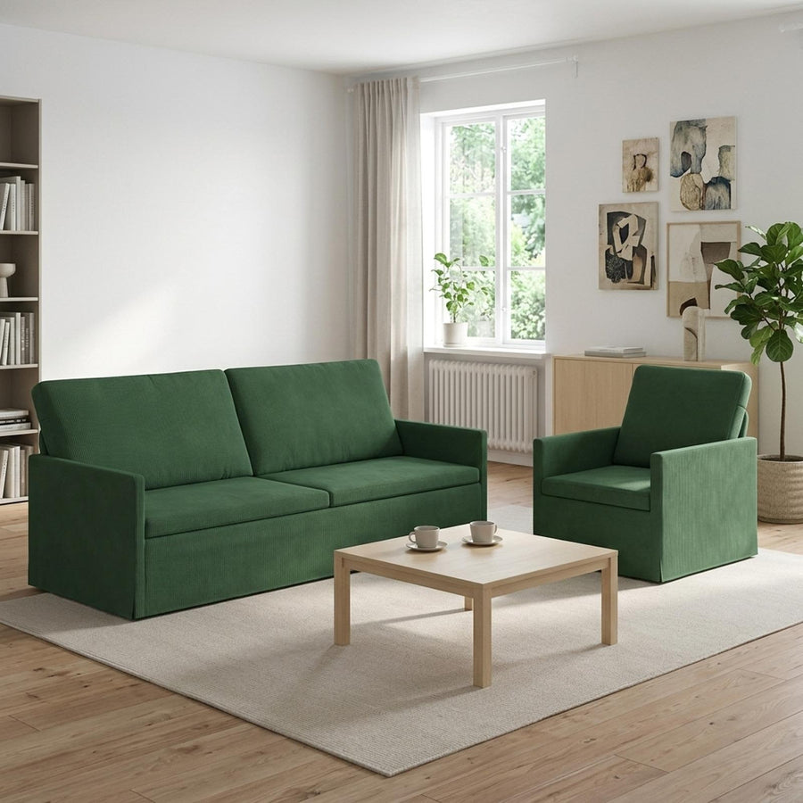 Bankstel 2 pcs Jungle Groen Katoen Stof