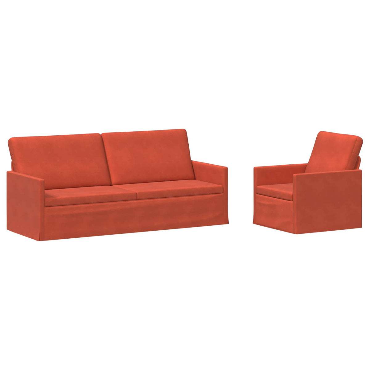 Bankstel 2 pcs Rood-oranje Katoen Stof