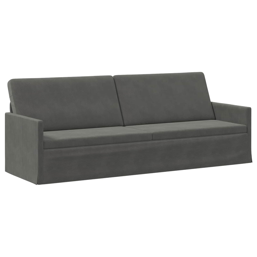 Bankstel 2 pcs Donkergrijs Katoen Stof