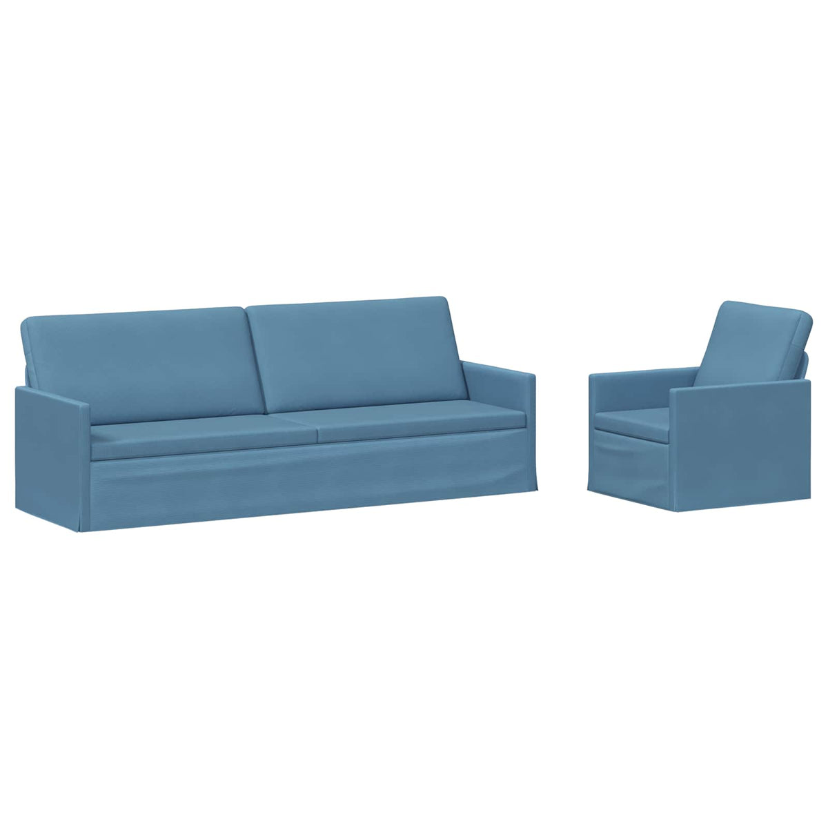 Bankstel 2 pcs Blauw Katoen Stof