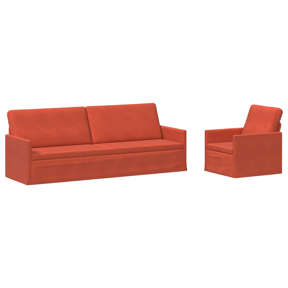 Bankstel 2 pcs Rood-oranje Katoen Stof