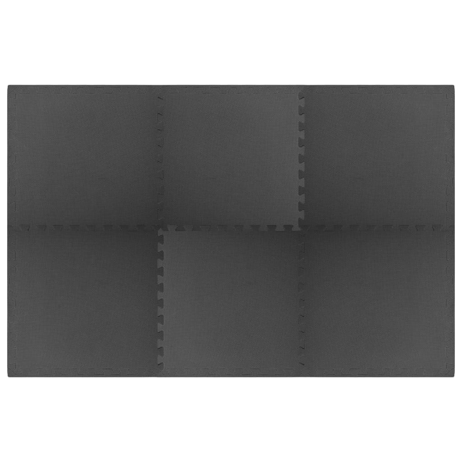 Zwembad Grondmat 6 pcs Zwart 2,16 ㎡ EVA Schuim