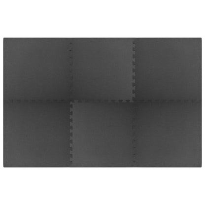 Zwembad Grondmat 6 pcs Zwart 2,16 ㎡ EVA Schuim