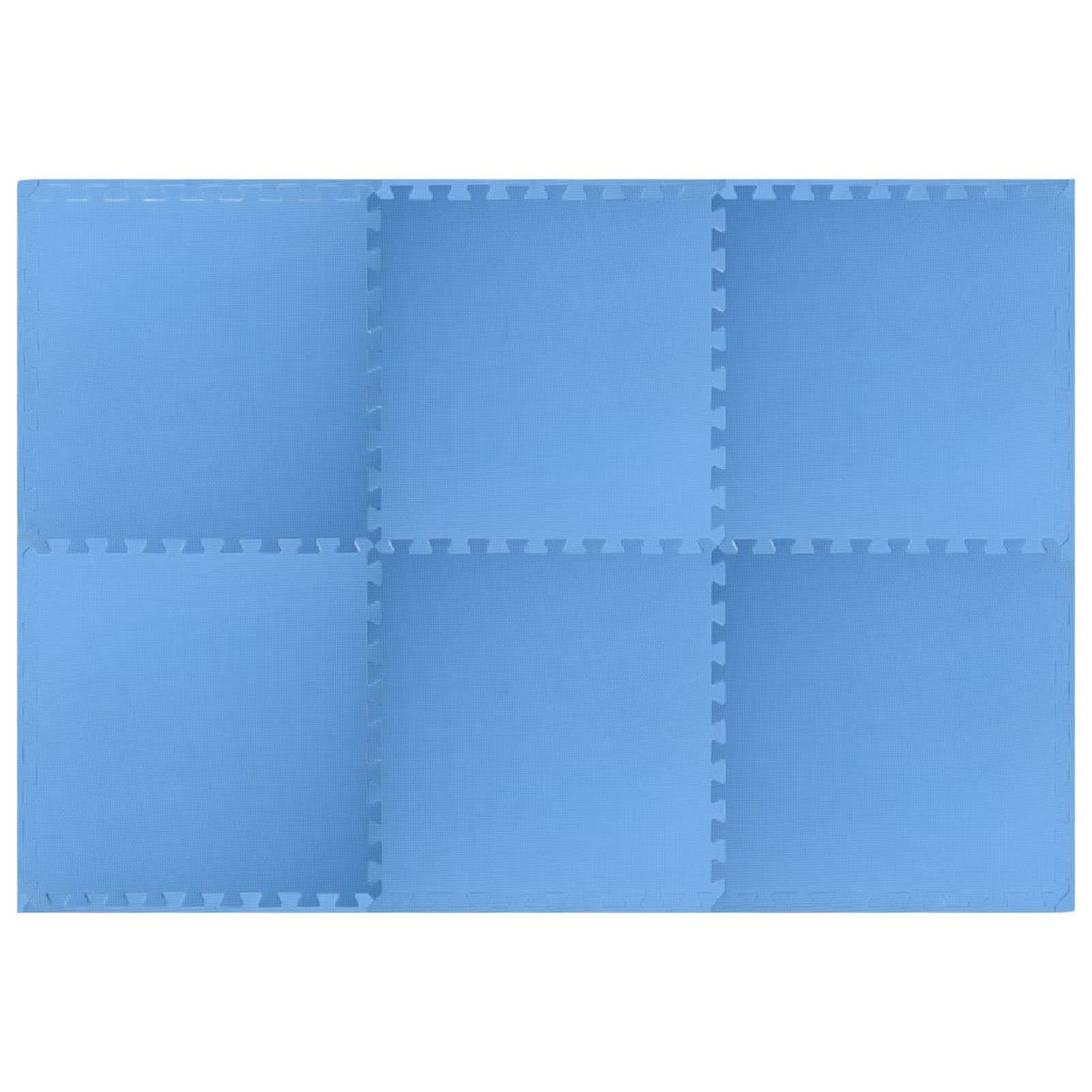Zwembad Grondmat 6 pcs Blauw 2,16 ㎡ EVA Schuim