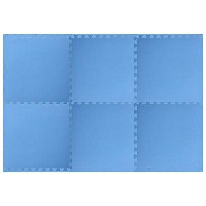 Zwembad Grondmat 6 pcs Blauw 2,16 ㎡ EVA Schuim