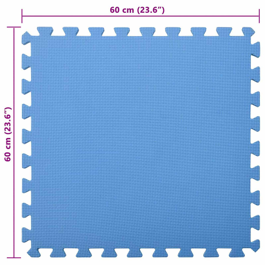 Zwembad Grondmat 6 pcs Blauw 2,16 ㎡ EVA Schuim