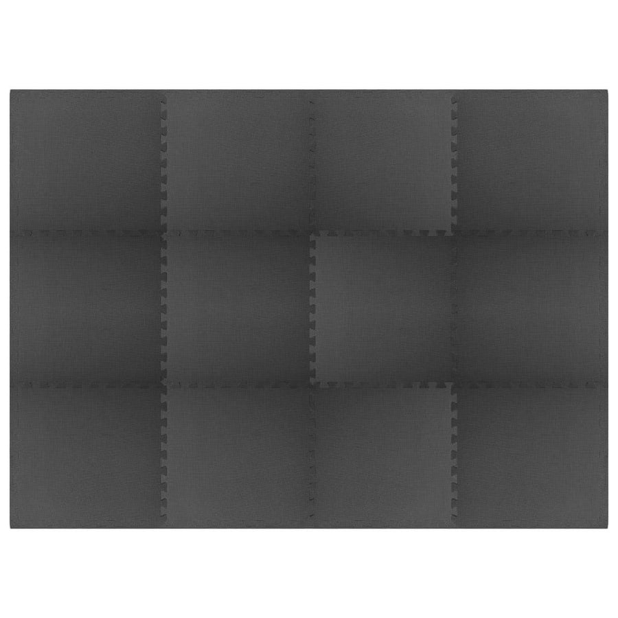 Puzzel Oefenmatten 12 pcs Zwart 4,32 ㎡ EVA Foam
