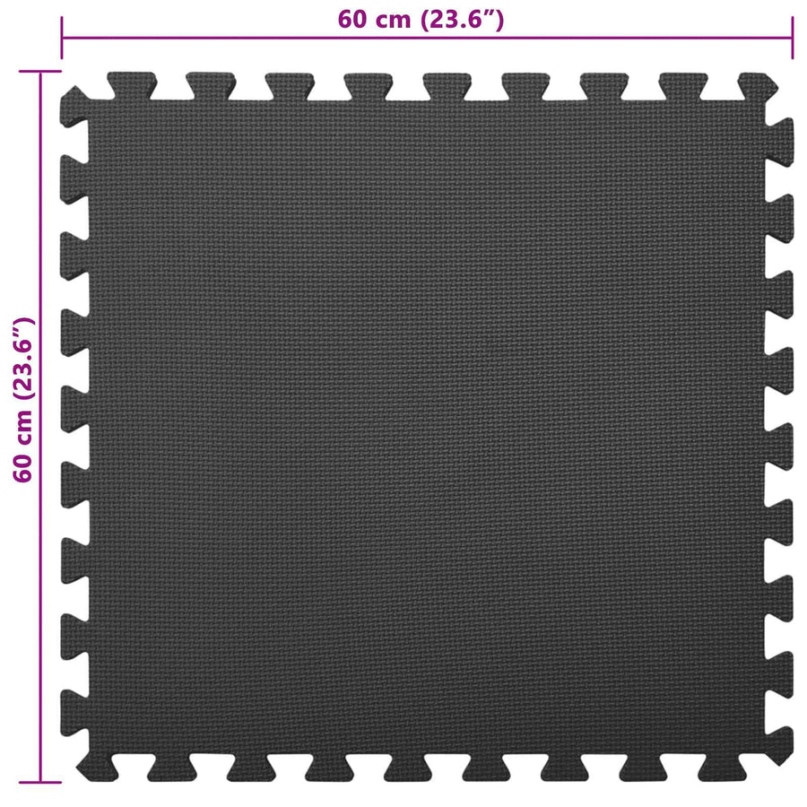 Puzzel Oefenmatten 12 pcs Zwart 4,32 ㎡ EVA Foam