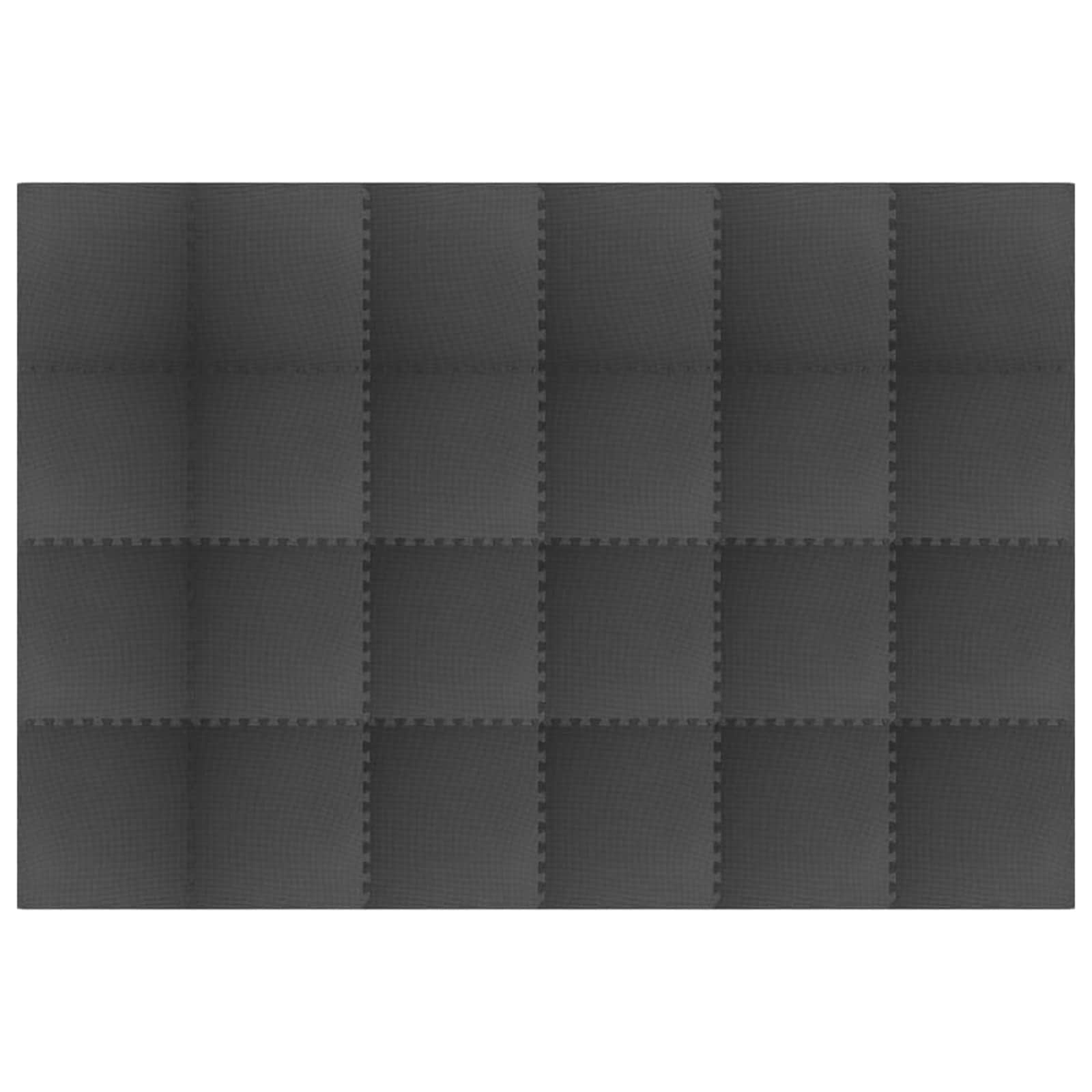Puzzel Oefenmatten 24 pcs Zwart 8,64 ㎡ EVA Foam