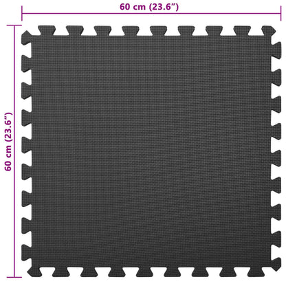 Puzzel Oefenmatten 24 pcs Zwart 8,64 ㎡ EVA Foam