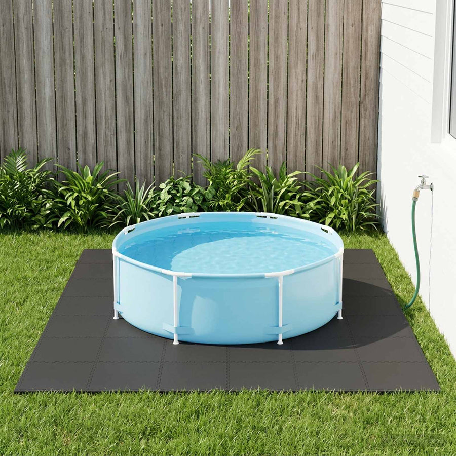 Zwembad Grondmat 40 st Zwart 14,4 m² EVA Schuim