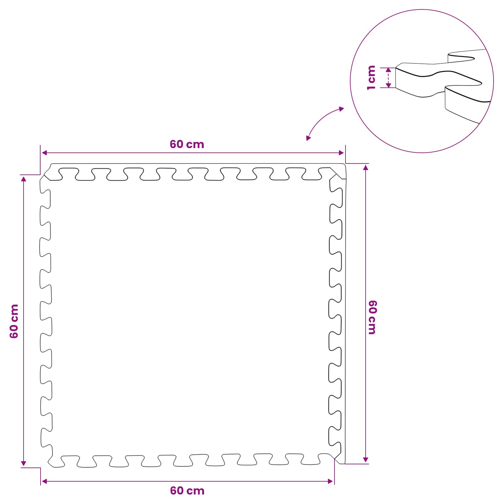 Zwembad Grondmat 40 pcs Hout 14,4 m² EVA Schuim