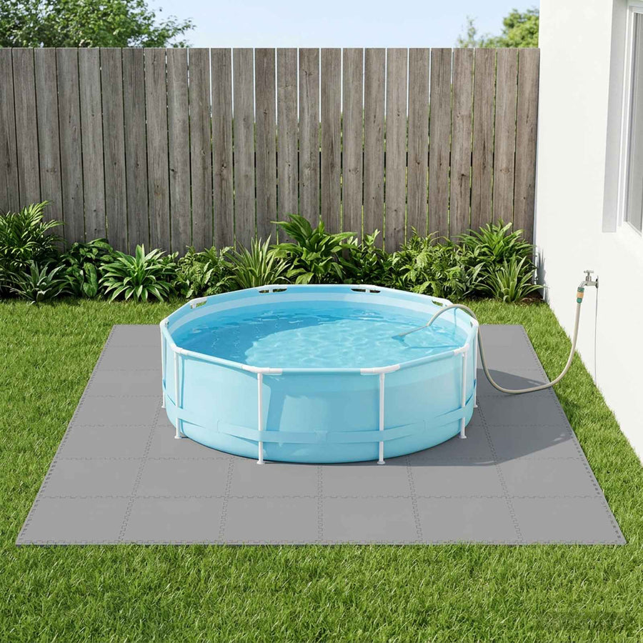 Zwembad Grondmat 40 pcs Grijs 14,4 m² EVA Schuim