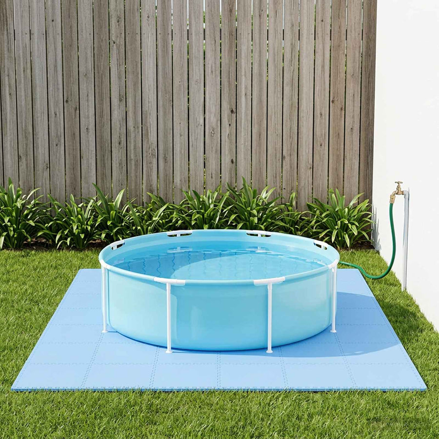 Zwembad Grondmat 50 pcs Blauw 18 m² EVA Schuim