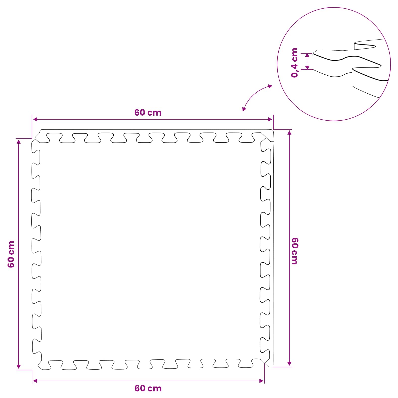 Zwembad Grondmat 50 pcs Blauw 18 m² EVA Schuim