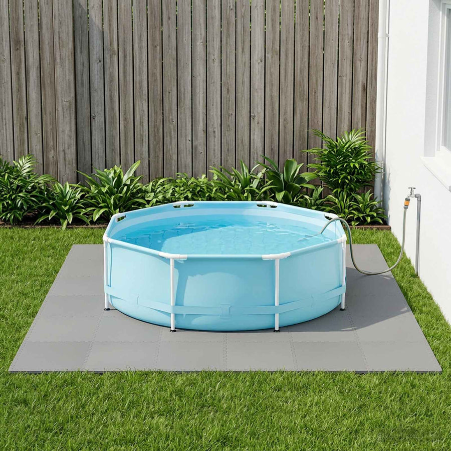 Zwembad Grondmat 6 pcs Grijs 2,16 m² EVA Schuim