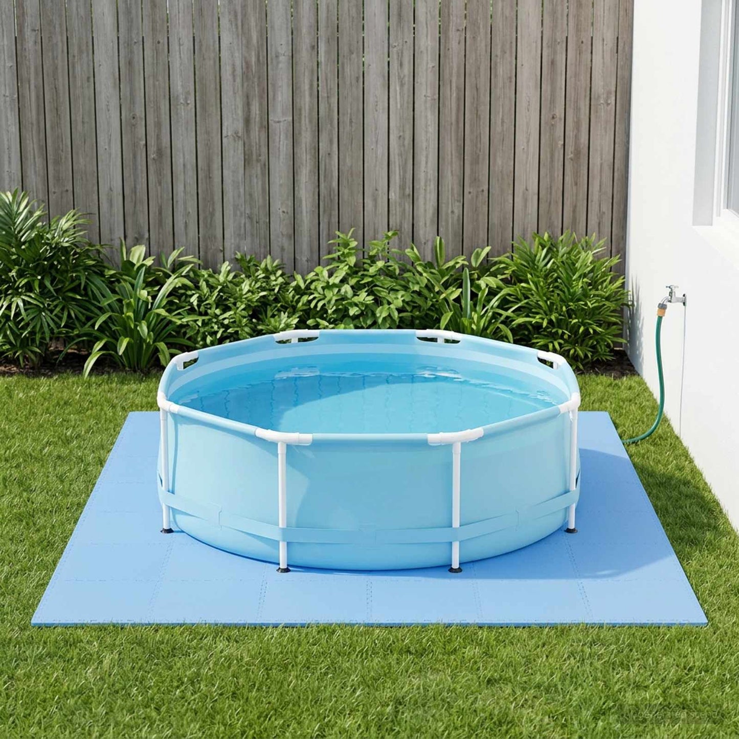 Zwembad Grondmat 6 pcs Blauw 2,16 m² EVA Schuim