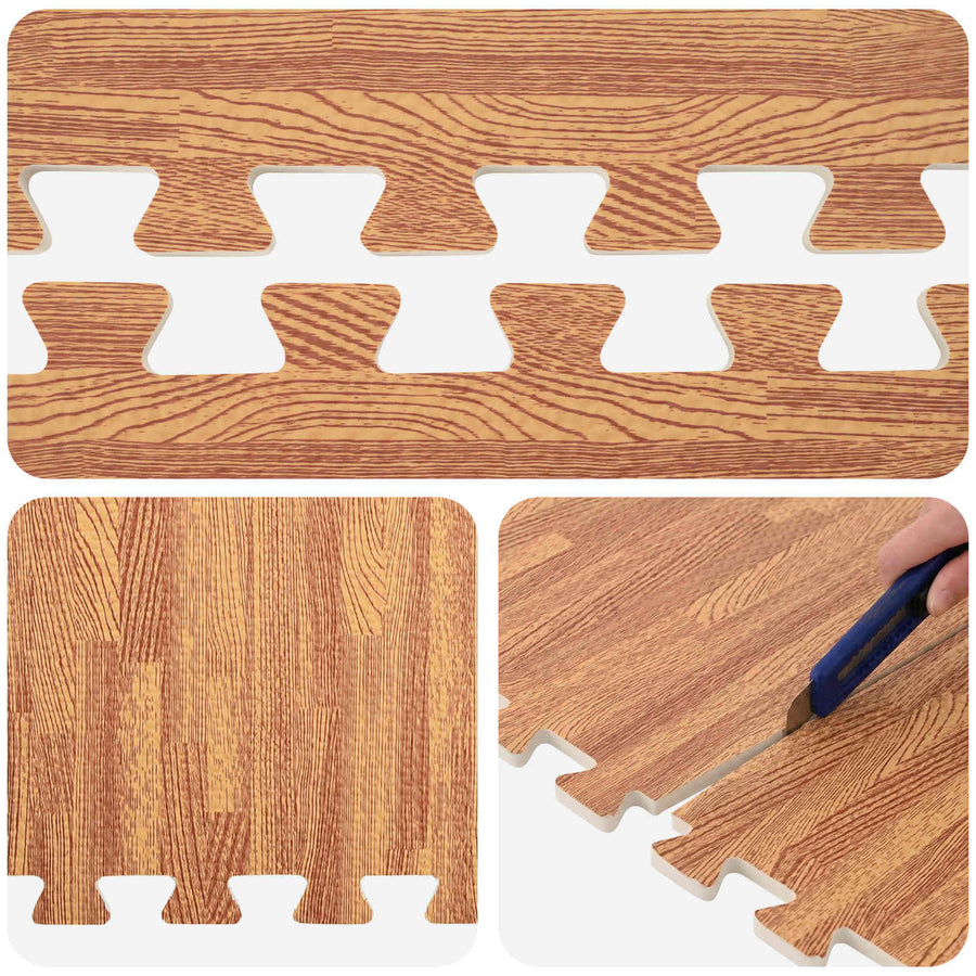 Zwembad Grondmat 12 pcs Hout 4,32 m² EVA Schuim