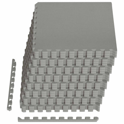 Zwembad Grondmat 24 pcs Grijs 8,64 m² EVA Schuim