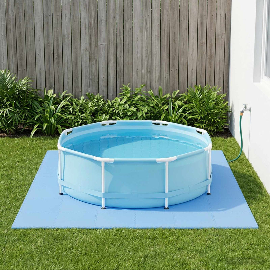 Zwembad Grondmat 24 pcs Blauw 8,64 m² EVA Schuim