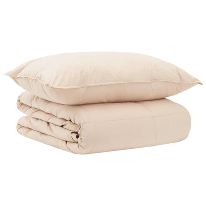 Dekbedset 2 st 155 x 200 cm Winter 350 gsm Beige