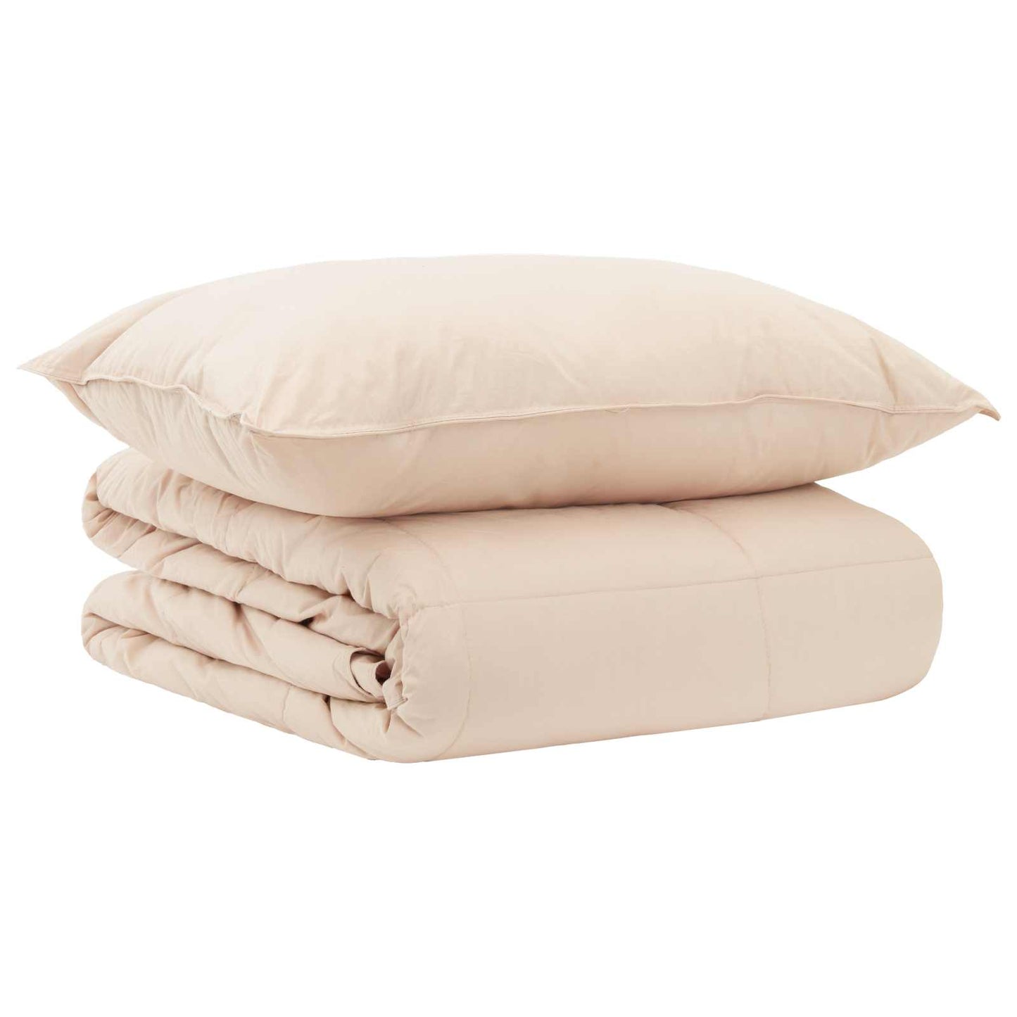 Dekbedset 2 st 155 x 200 cm Winter 350 gsm Beige