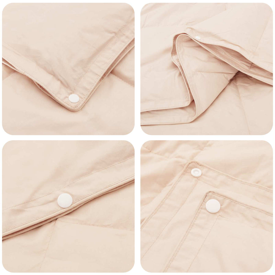 Dekbedset Beige 140 x 200 cm Katoen, Kapok, Polyester